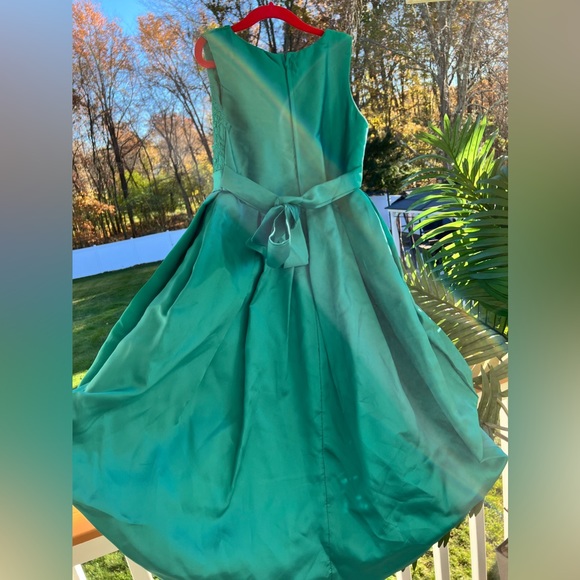 Hi Low Lace Embroidery Flower Wedding  Dress Formal , Prom Ball Gown - Picture 11 of 16